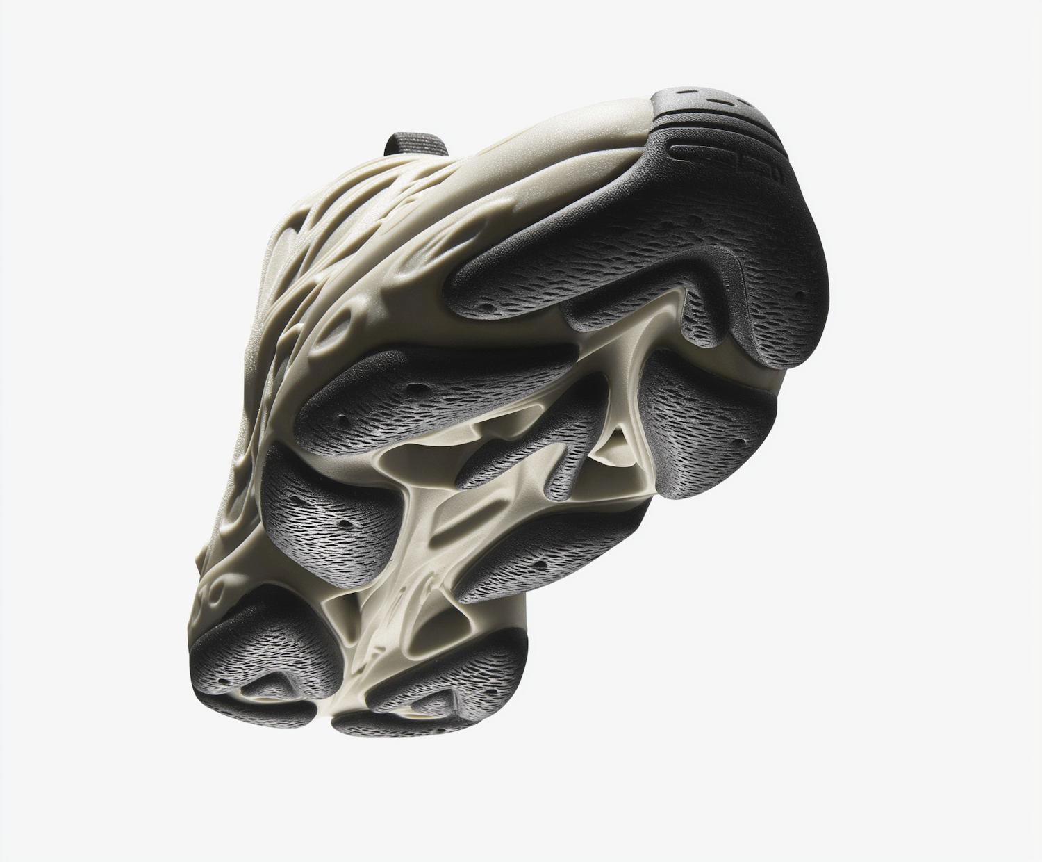 Close-up of a sculpted sneaker outsole