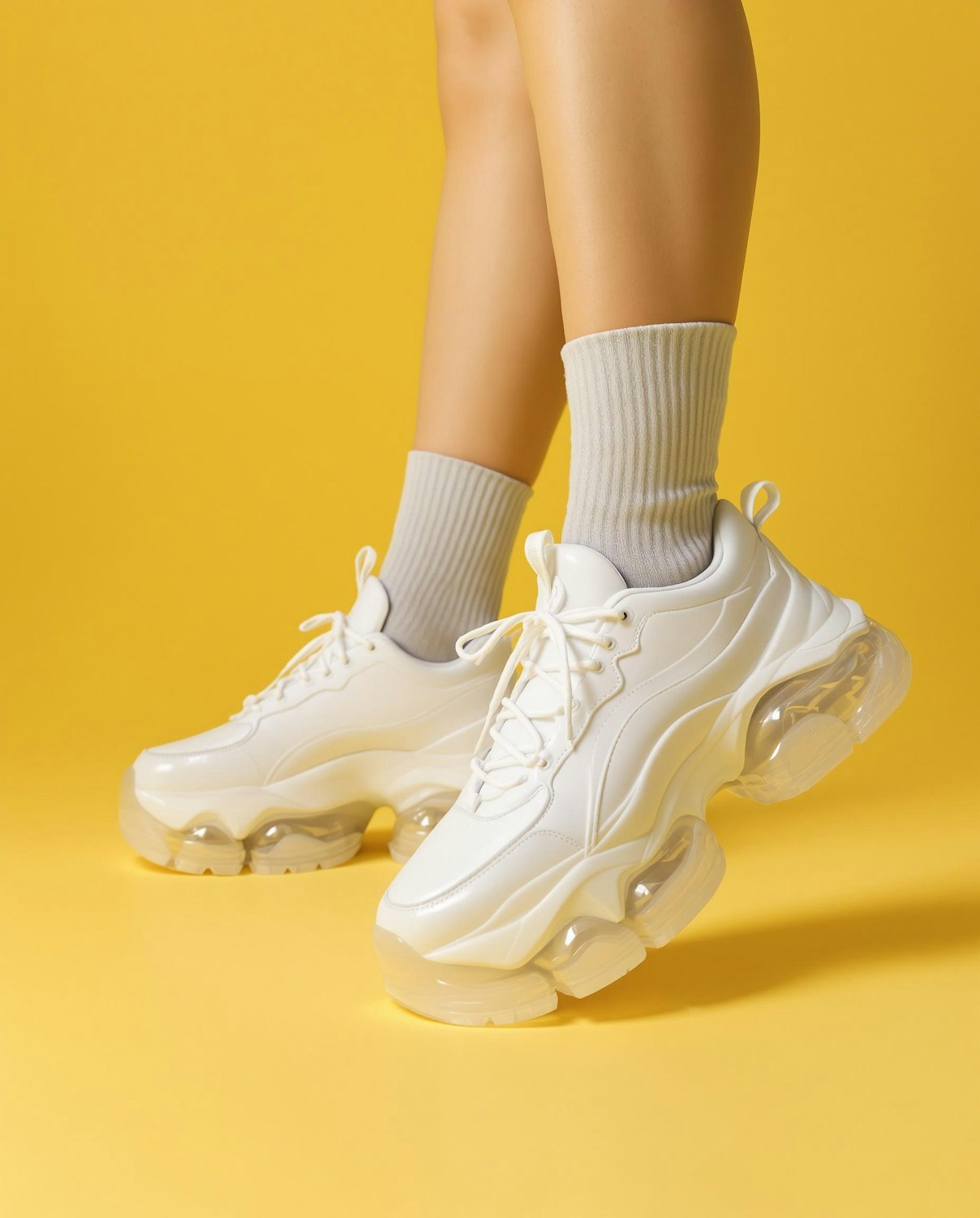Cloudstep Knit in Cloud White